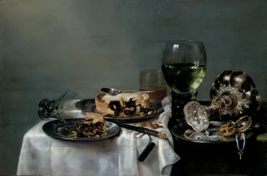 Ontbijttafel met bramentaart, 1631