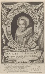Portret van Maria Strick op 41-jarige leeftijd