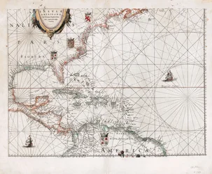 Insvlæ Americanæ in Oceano Septentrionali cum terris adjacentibus. LOC 2003630536