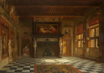 De trouwzaal in het stadhuis van Antwerpen, 1852