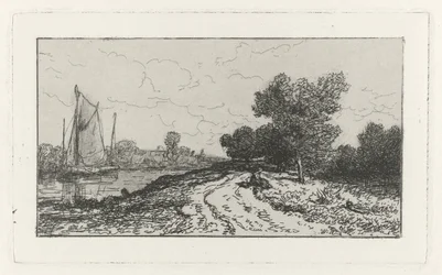 Landweg langs een vaart