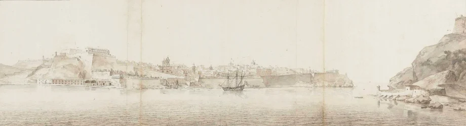 Uitzicht op Valletta op het eiland Malta, gezien vanaf Senglea