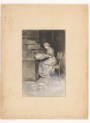 Schrijvende vrouw