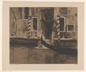 Gondel in het Canal Grande in Venetië