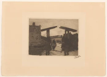 Ophaalbrug bij de Zandhoek in Amsterdam