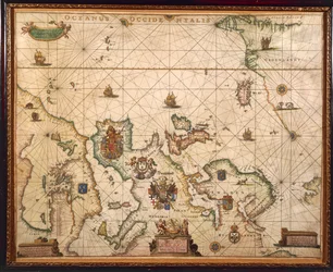 Europese kust, kaart op perkament door Willem en Joan Blaeu