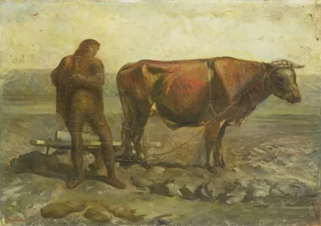 Boer die ploegt