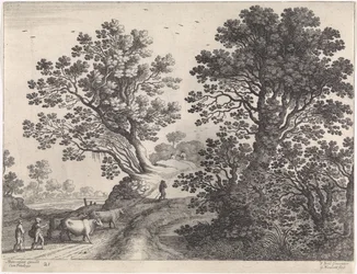 Landschap met koeiendrijvers