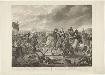 Zyne Koninklyke Hoogheid Willem Prins van Oranje in den roemrijken veldslag van Waterloo, op den 18den Junij 1815, gewond op het oogenblik der overwinning