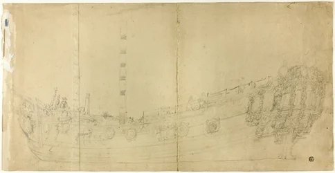 Scheepsbouwtekening voor Nederlands galjoen