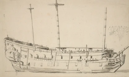 Portret van een tweedekker, ca. 1675