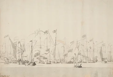 Rivieroptocht op de Y in Amsterdam ter ere van de Prins van Oranje, 5/15 juni 1660