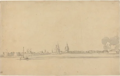 Uitzicht op een Nederlandse Stad (Delft?)