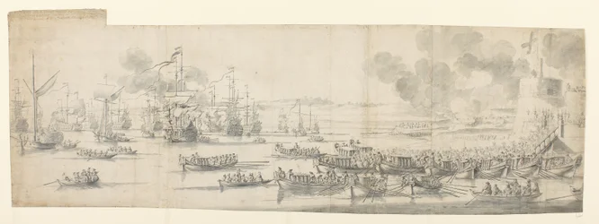Maria van Modena aan boord in Gravesend