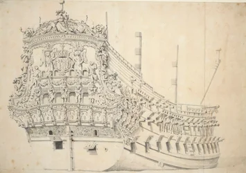 Portret van een Frans tweedekker. Gebouwd in Nederland 1666-1667, ca. 1667