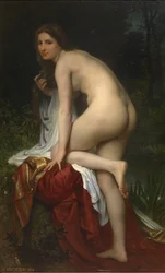 Zwemmende vrouw