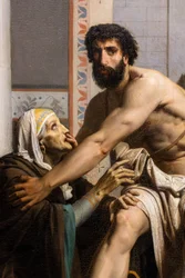 Odysseus herkend door zijn verpleegster bij zijn terugkeer uit Troje