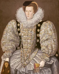 Portret van een Dame van het Elizabethaanse Hof, c.1595