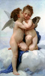 Cupido en Psyche als kinderen, De eerste kus, 1890