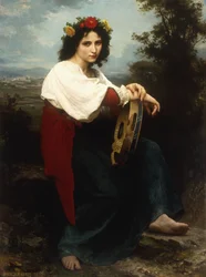 Italiaanse vrouw met een tamboerijn, 1872