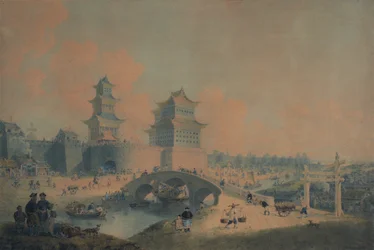 Peking Stad, Ping Tze Muen, Een van de westelijke poorten van Peking