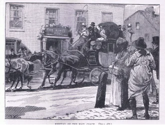 Aankomst van de postkoets