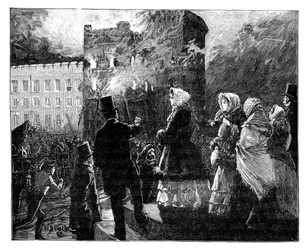 Brand in de toren van de Prins van Wales, Windsor Castle, circa jaren 1850, 1888