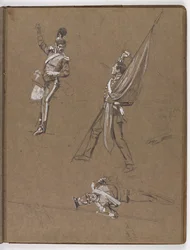 Studies voor het olieverfschilderij, De vlag: Albuhera, 16 mei 1811