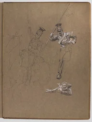 Studies voor het olieverfschilderij, ?De vlag: Albuhera, 16 mei 1811?