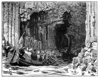 Het Koninklijk Bezoek aan Fingals Cave, Staffa, Schotland, 1847