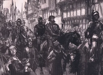 Wallace op weg naar Westminster Hall AD 1304