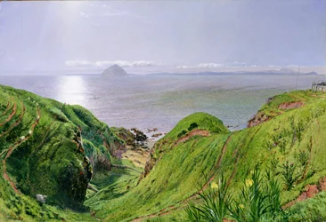 Een Uitzicht op Ailsa Craig en het Eiland Arran