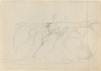 Een Man van Achteren Gezien, Stijgend op Wolken