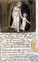 De kleine jongen gevonden: plaat 13 uit Songs of Innocence and of Experience (kopie R) c.1802-08
