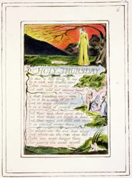 Heilige Donderdag: plaat 34 uit Songs of Innocence and of Experience (kopie R) ca. 1802-08