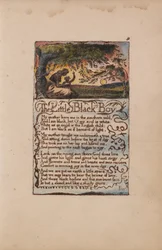 Liederen van onschuld en ervaring, plaat 8, De kleine zwarte jongen (Bentley 9)