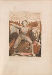 The First Book of Urizen, Plaat 17, 8. The Globe of Life Blood Trembled.... (Bentley 18)