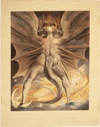 De grote rode draak en de vrouw bekleed met de zon (Openb. 12: 1-4), ca. 1803-05