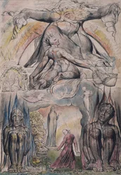 De opdracht van Vergilius, illustratie uit zang 2 van „Inferno“ van „De goddelijke komedie“ van Dante Alighieri