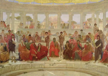 Een Publiek in Athene Tijdens Agamemnon door Aeschylus, 1884