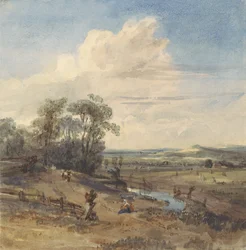 Landschap naar Wynants (in het Louvre)