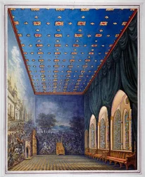 Voorgesteld schema voor het herdecoreren van de Painted Chamber, Old Palace of Westminster, Londen, c1817