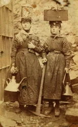 Arbeiders van de Tredegar IJzerwerken, Wales