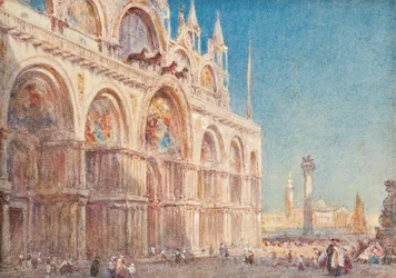 Gezicht op de San Marco kathedraal, Venetië