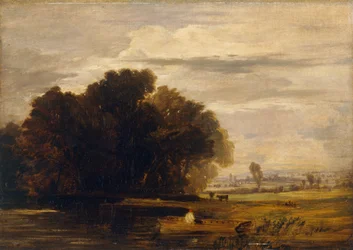 Dedham Ferry (olieverf op doek)