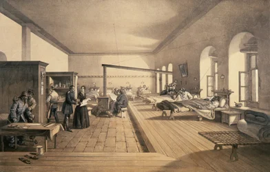Een van de Afdelingen van het Ziekenhuis in Scutari, 1856