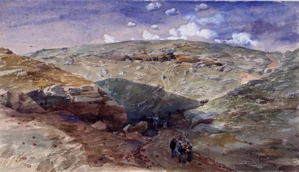 De vallei van de schaduw des doods, grotten aan de Woronzoff-weg, 1854