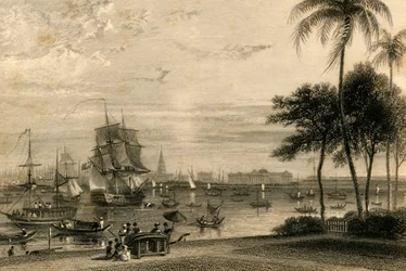 Calcutta, vanaf Garden House Reach, 1835