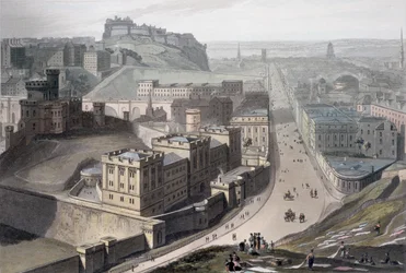 Edinburgh, vanaf Calton Hill, 1829