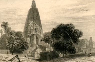 Grote Tempel in Bode Gyah, 1835